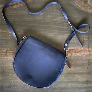 Tano genuine leather Blue Crossbody purse